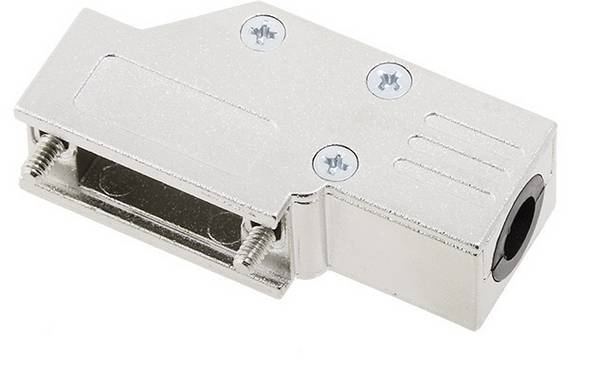 encitech DCMR09-FK-K 6560-0501-01 D-SUB housing Number of pins: 9 Solid metal 90 ° Silver 1 pc(s)