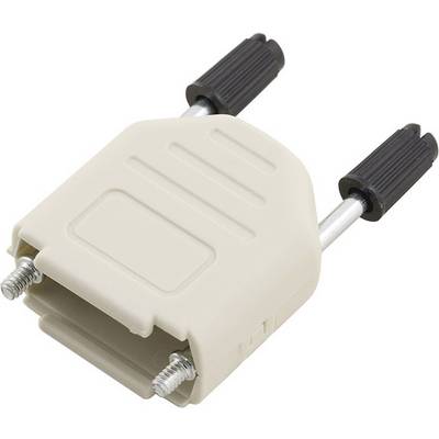 A serial adapter with a plastic casing and two screw terminals. Used for connecting cables or devices with different connectors.