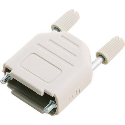 A grey VGA plug without cable, with two mounting screws on top. Electronic accessory component.
