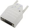 encitech DTZI09-K 6560-0305-01 D-SUB housing Number of pins: 9 Solid metal 180 ° Silver 1 pc(s)