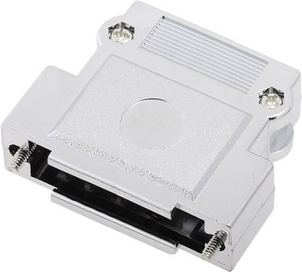 encitech DFCK 25-M-K 1520-0105-03 D-SUB housing Number of pins: 25 Plastic, metallised 180 ° Silver 1 pc(s)