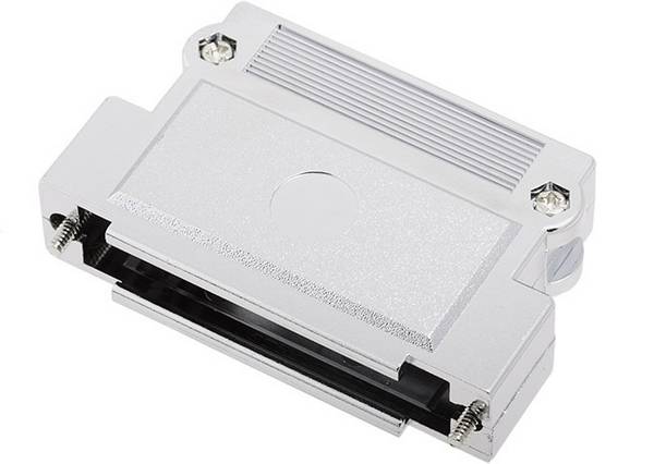 encitech DFCK 37-M-K 1520-0105-04 D-SUB housing Number of pins: 37 Plastic, metallised 180 ° Silver 1 pc(s)