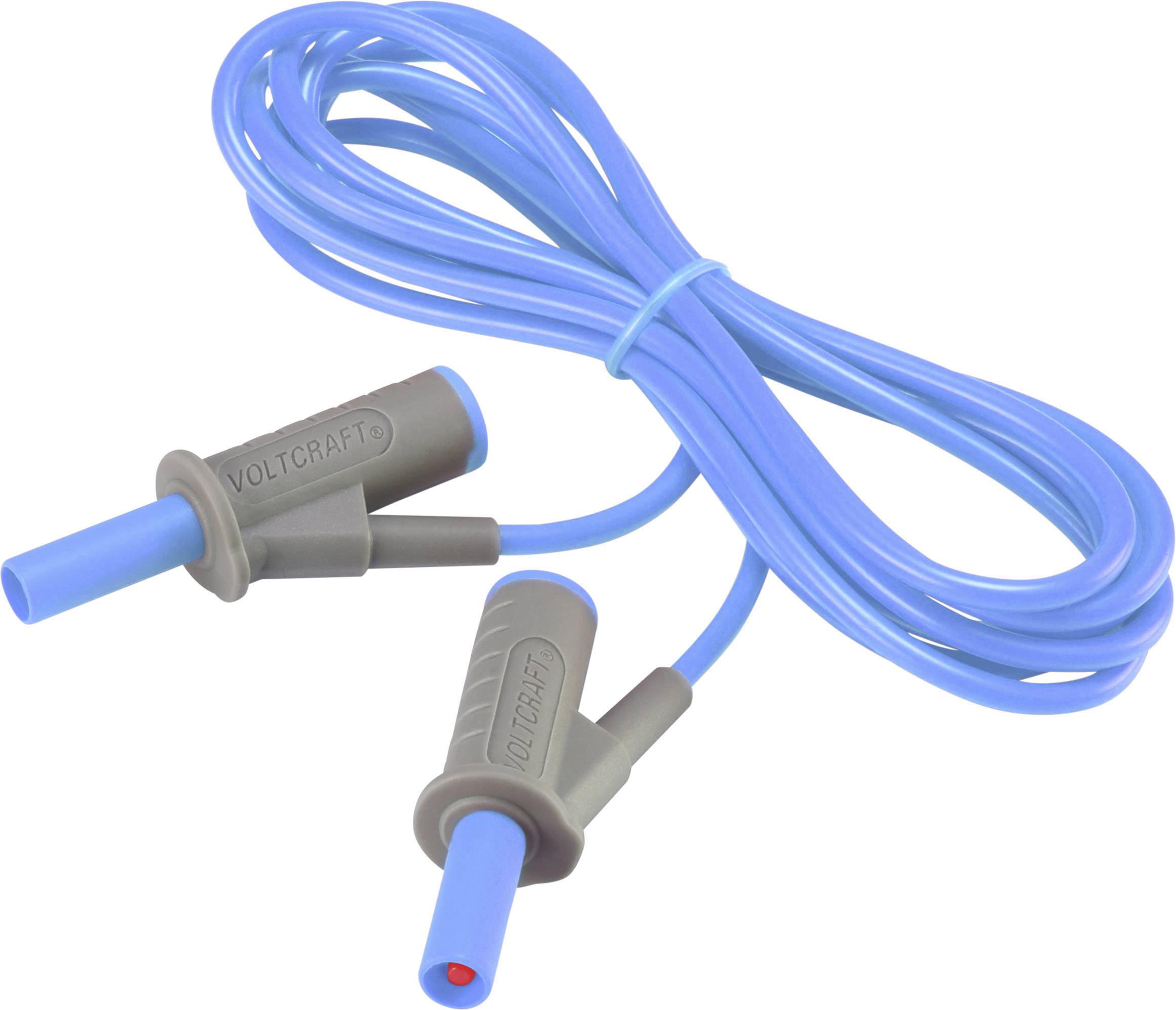 Highly flexible Safety test lead [Banana jack 4 mm - Banana jack 4 mm] 2.00 m;Blue;MSB-501 10 A