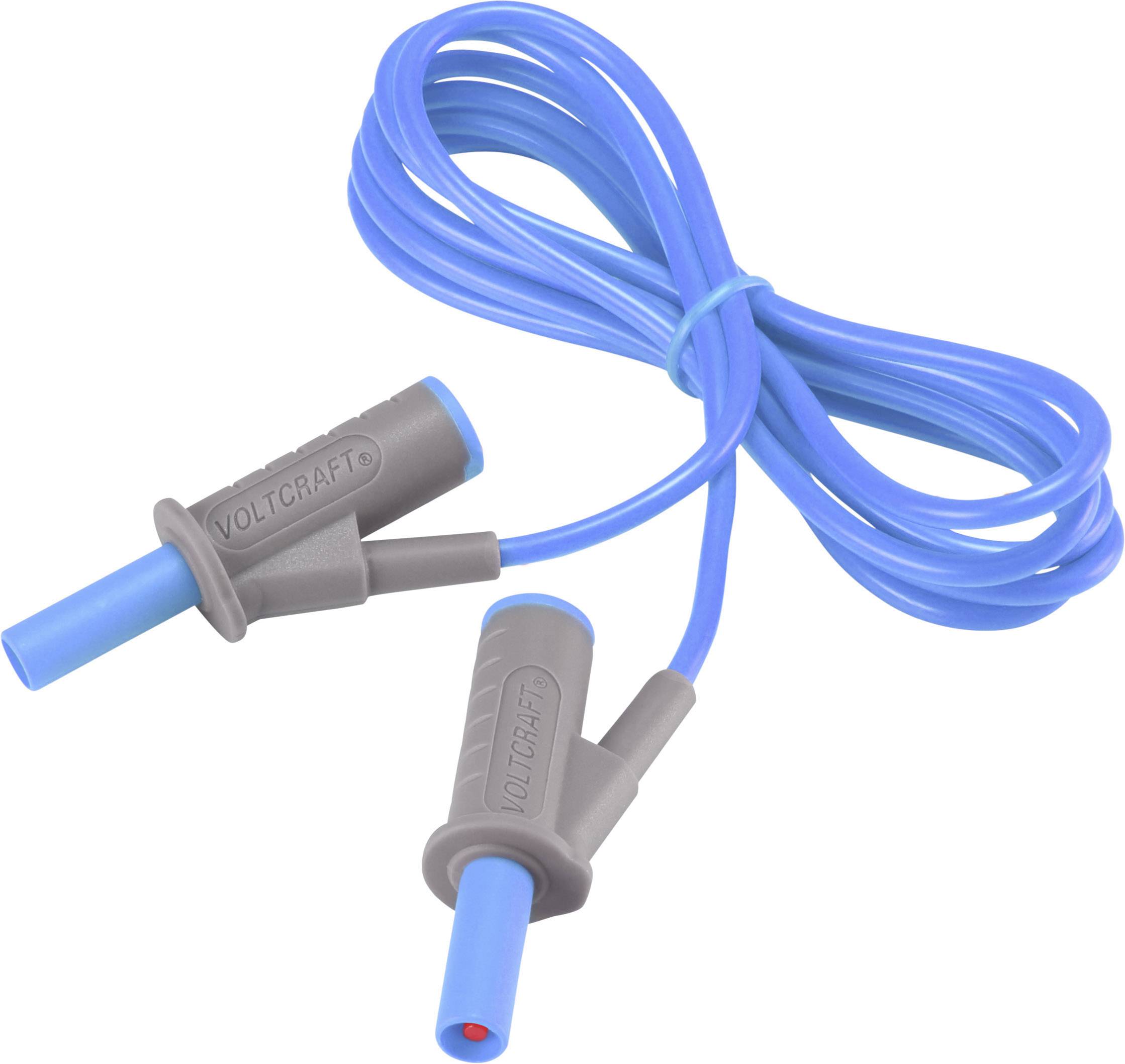 Highly flexible Safety test lead [Banana jack 4 mm - Banana jack 4 mm] 1.50 m;Blue;MSB-501 10 A