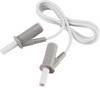 Highly flexible Safety test lead [Banana jack 4 mm - Banana jack 4 mm] 1.00 m;White;MSB-501 10 A