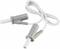 Two grey measuring leads from the Voltcraft brand with insulated connectors for electrical measuring equipment.