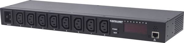 Intellinet 163682 19 inch Server rack cabinet power strip 1 U IEC C13 10A Fixed Suitable for (cabinet depths): > 300 mm Black