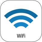 A symbol with three stylised orange wavy lines representing a Wi-Fi signal.