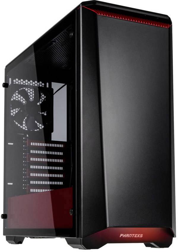Phanteks P400 Midi tower PC casing Black, Red 2 built-in fans