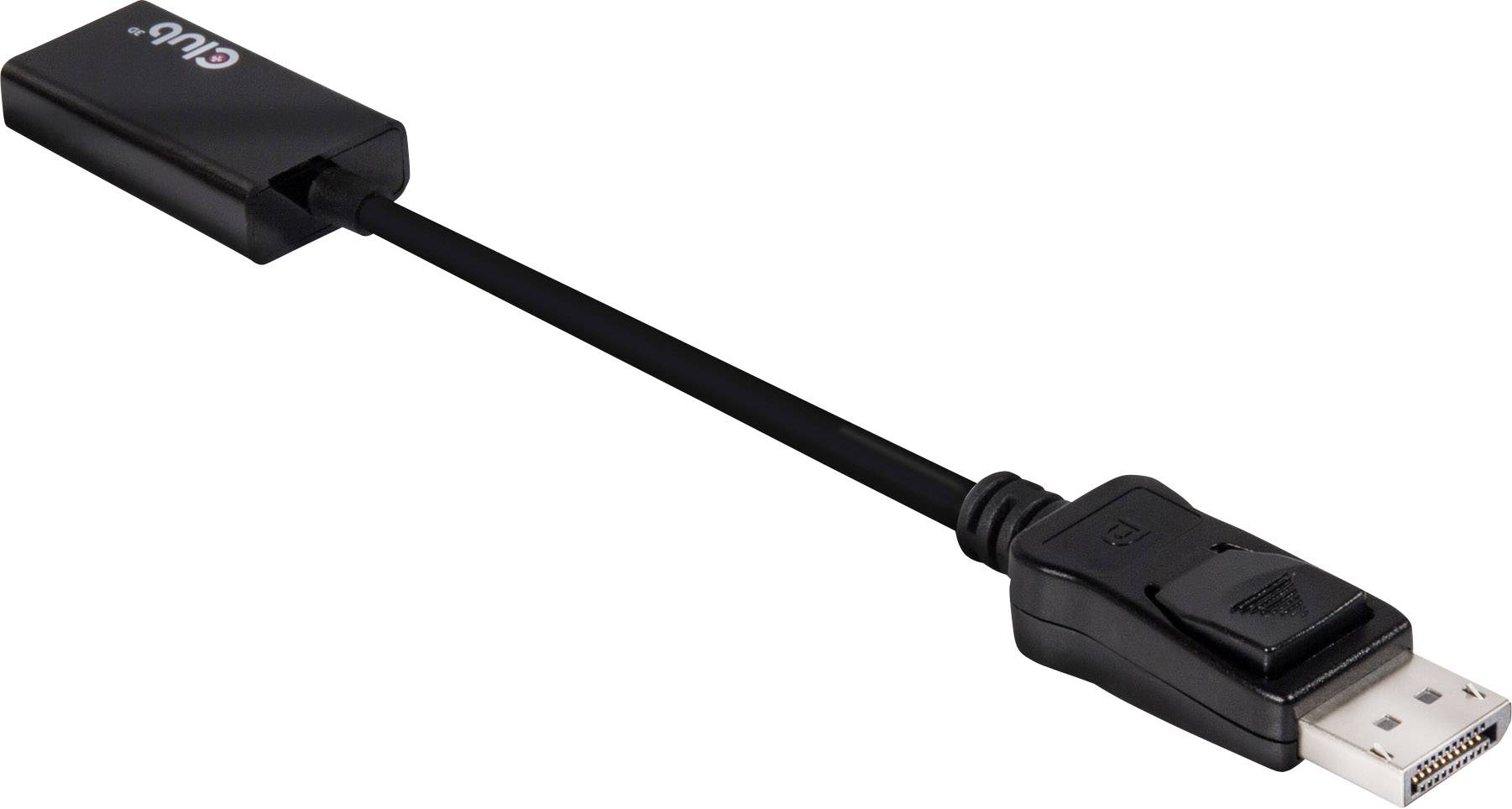 club3D CAC-1056 DisplayPort Adapter [1x DisplayPort plug - 1x HDMI socket] Black 4K UHD-2