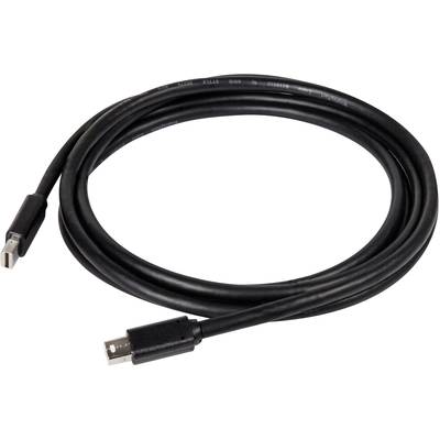Black USB cable with rectangular plug ends, coiled into a circle.