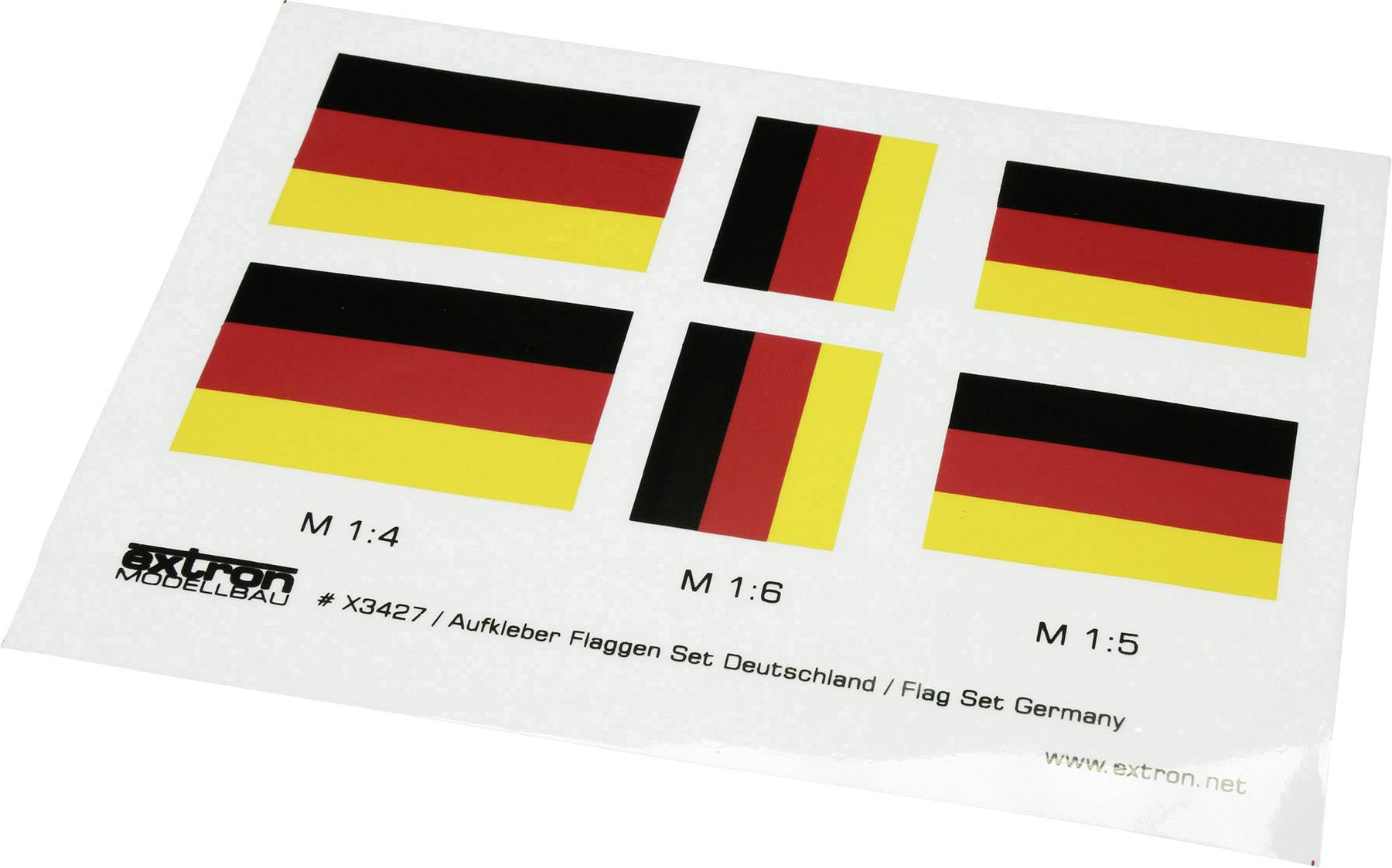 EXTRON Modellbau X3427 Flag sticker set 1 Set-0