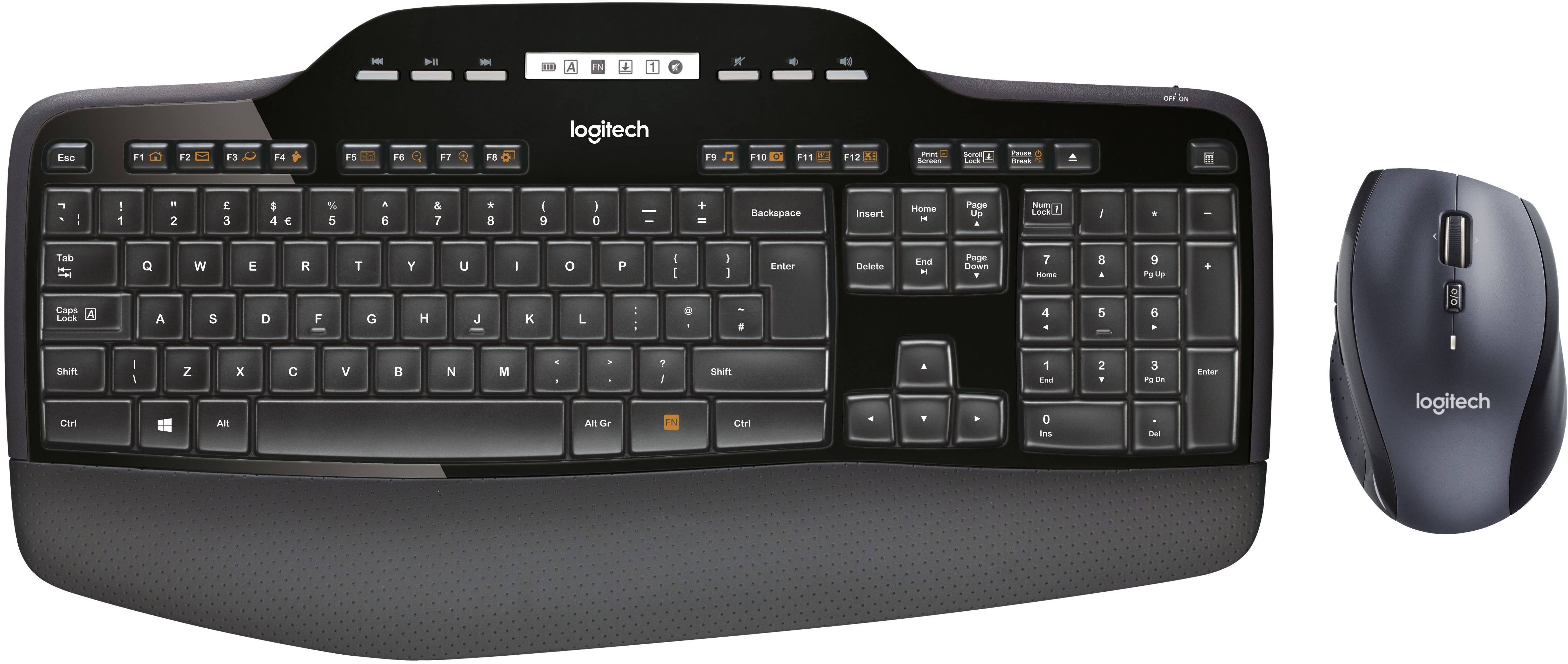 Logitech Radio Keyboard and mouse set Scandinavian, QWERTY