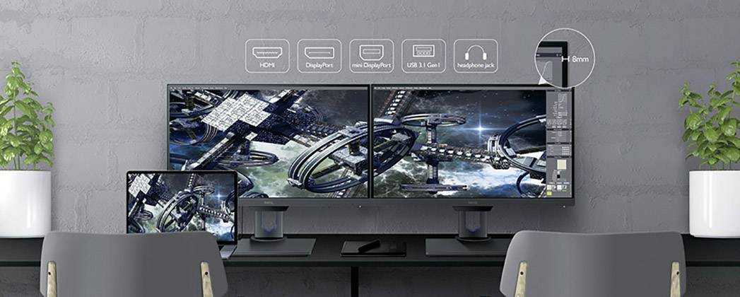 BenQ PD2500Q LED EEC G (A - G) 63.5 cm (25 inch) 2560 x 1440 p 16:9 4 ms HDMI™, USB, DisplayPort, Mini DisplayPort, Head-14