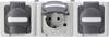 Kopp 131356005 3x Wet room switch product range Complete PG socket (+ lid) BlueElectric Grey 1 pc(s)