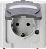 Kopp 103356006 1-piece Wet room switch product range Complete PG socket (+ lid) BlueElectric Grey 1 pc(s)