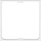 White square plastic cover with rounded corners, possibly for a light switch or socket frame in wall mounting.
