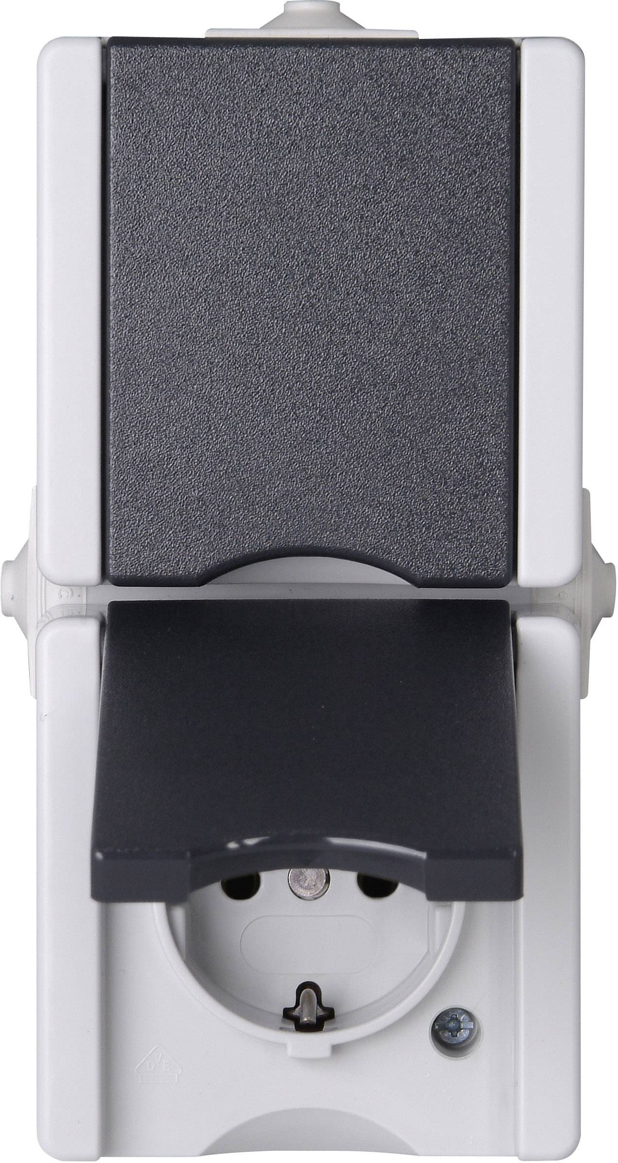 Kopp 947556008 Wet room switch product range Complete PG socket (+ lid) proAQA Grey 1 pc(s)