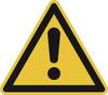 Caution sign General warning sign Self-adhesive film 50 mm ISO 7010 10 pc(s)