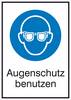 Mandatory sign Eye protection must be worn, Hygiene and distancing Self-adhesive film (W x H) 131 mm x 185 mm ISO 7010 1 pc(s)
