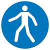 Mandatory sign Use pavement Self-adhesive film (Ø) 100 mm ISO 7010 1 pc(s)