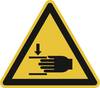 Caution sign Caution Risk of hand injuries Aluminium 100 mm ISO 7010 1 pc(s)