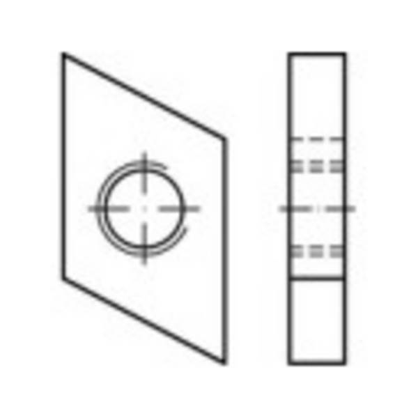TOOLCRAFT 161557 T-head bolt threaded plates M10 Steel zinc galvanized 100 pc(s)