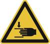Caution sign Caution Risk of hand injuries Self-adhesive film 25 mm ISO 7010 44 pc(s)