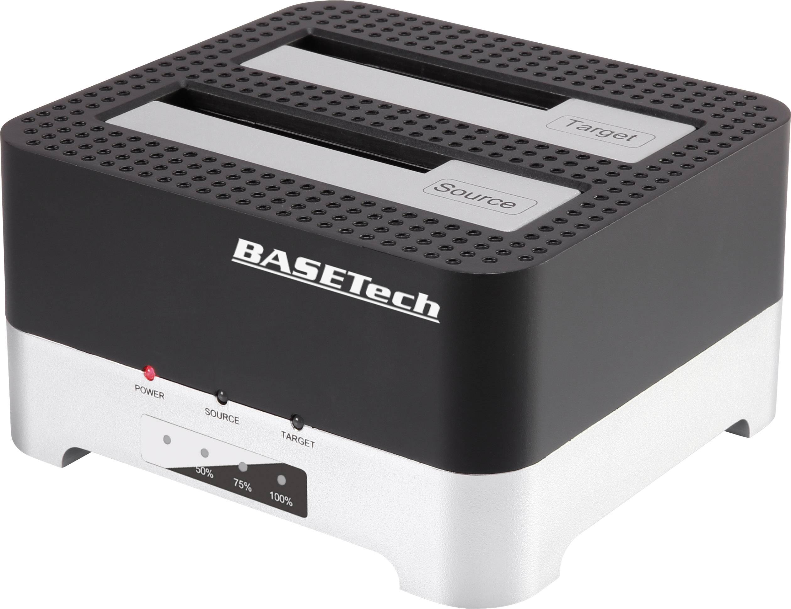 Basetech BT-DOCKING-02 SATA USB A (USB 3.2 1st gen) 2 ports HDD docking station Clone function-4