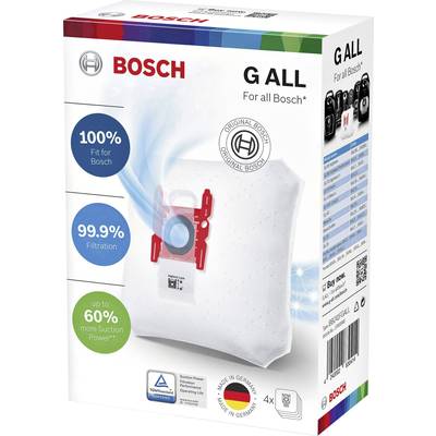 Image of BOSCH BBZ41FGALL PowerProtect Type G Vacuum Cleaner Dustbag - Pack of 4