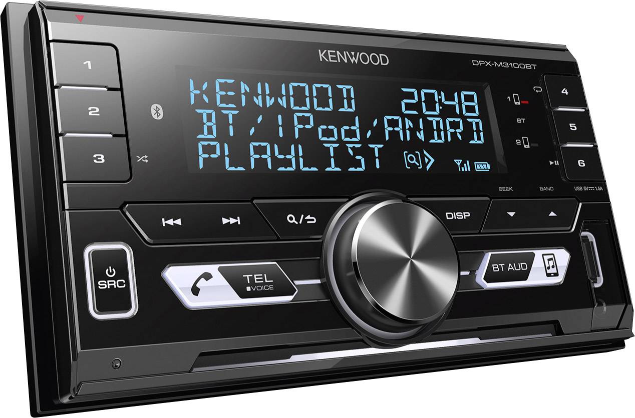Kenwood DPXM3100BT Double DIN car stereo Steering wheel RC button