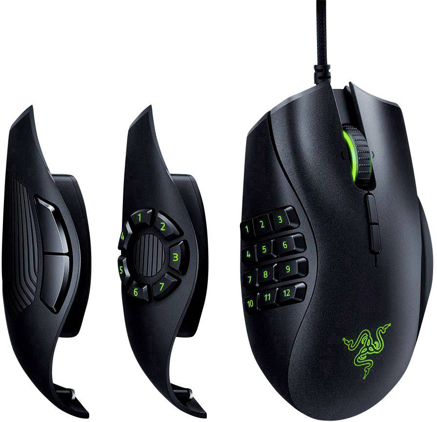 RAZER Naga Trinity Ergonomic gaming mouse USB Optical Black 19 Buttons 16000 dpi Backlit, Ergonomic-1