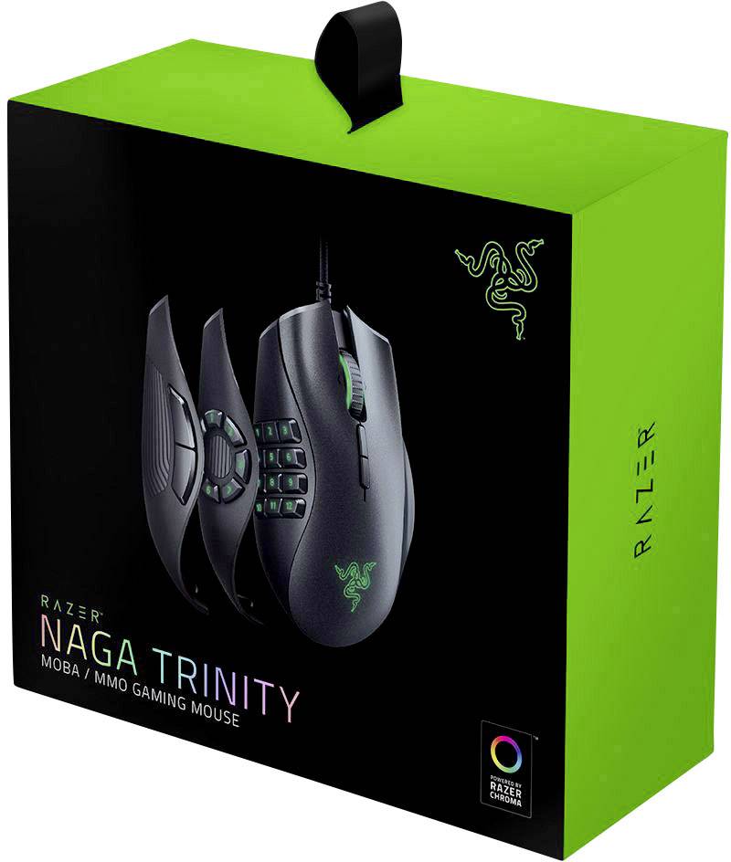 RAZER Naga Trinity Gaming mouse USB Optical Black 19 Buttons 16000 dpi ...