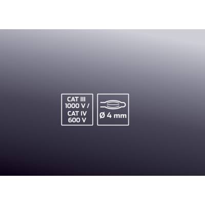 VOLTCRAFT MSL-505 Rigid Probe extension short CAT III 1000 V, CAT IV 600 V, 10 A, pair-1