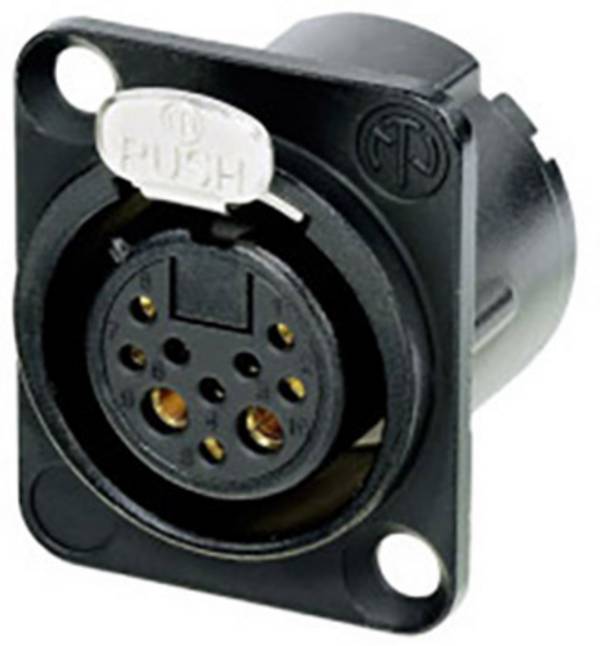 Neutrik NC10FD-LX-B-CON XLR connector Sleeve socket, straight pins Number of pins: 10 Black 1 pc(s)