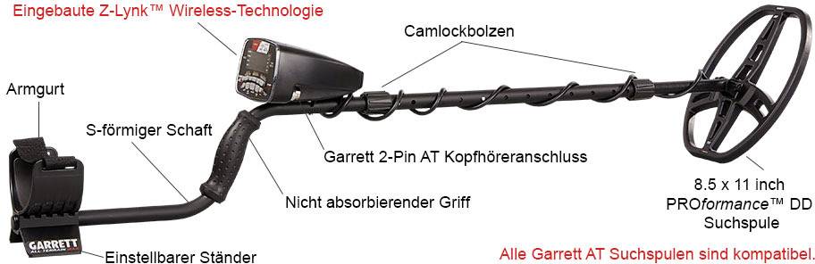 Metal probe with integrated Z-Lynk technology. Details: S-shaped shaft, non-absorbing handle, adjustable stand.
