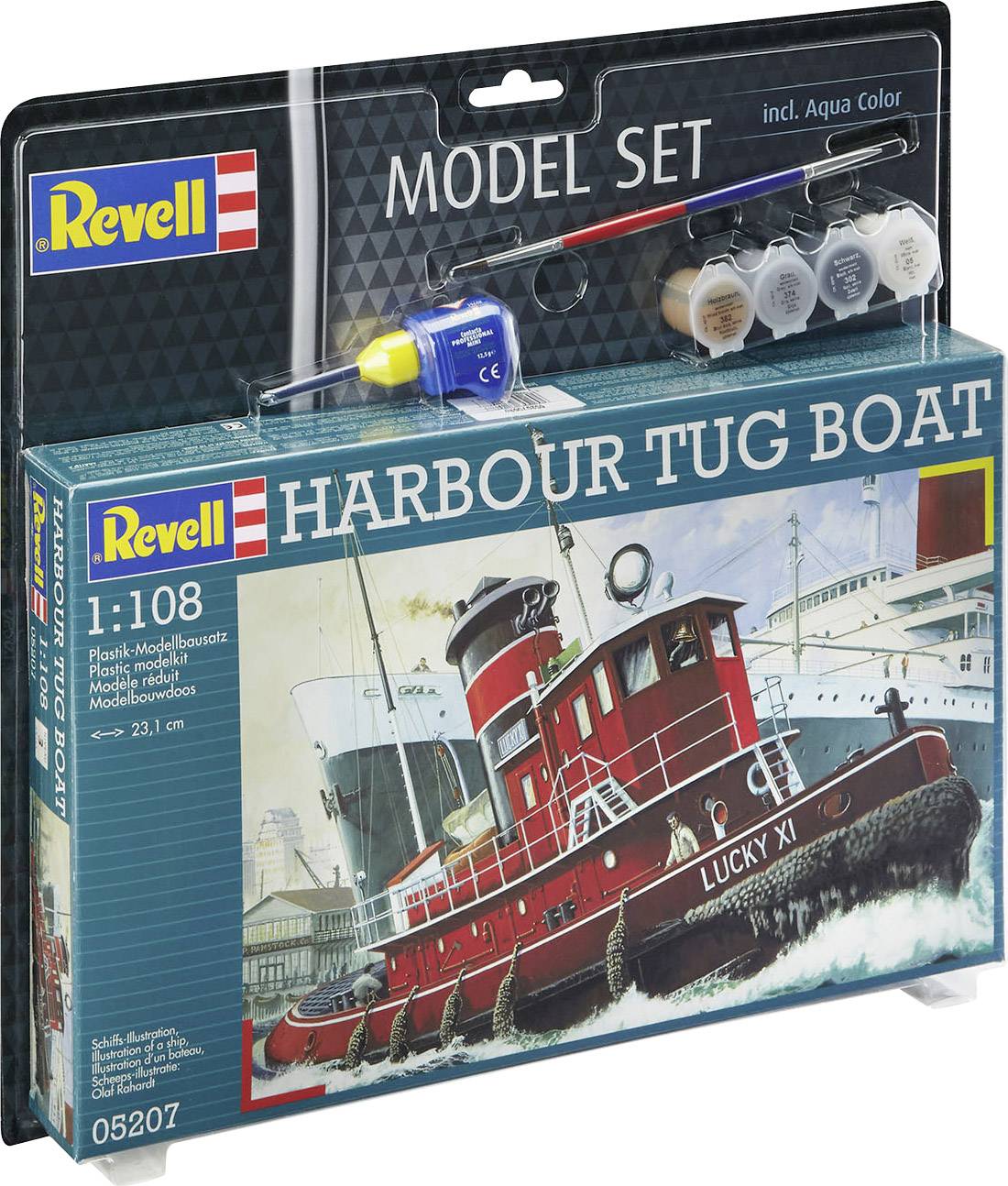Revell 65207 Harbour Tug Boat Watercraft assembly kit 1:108-1
