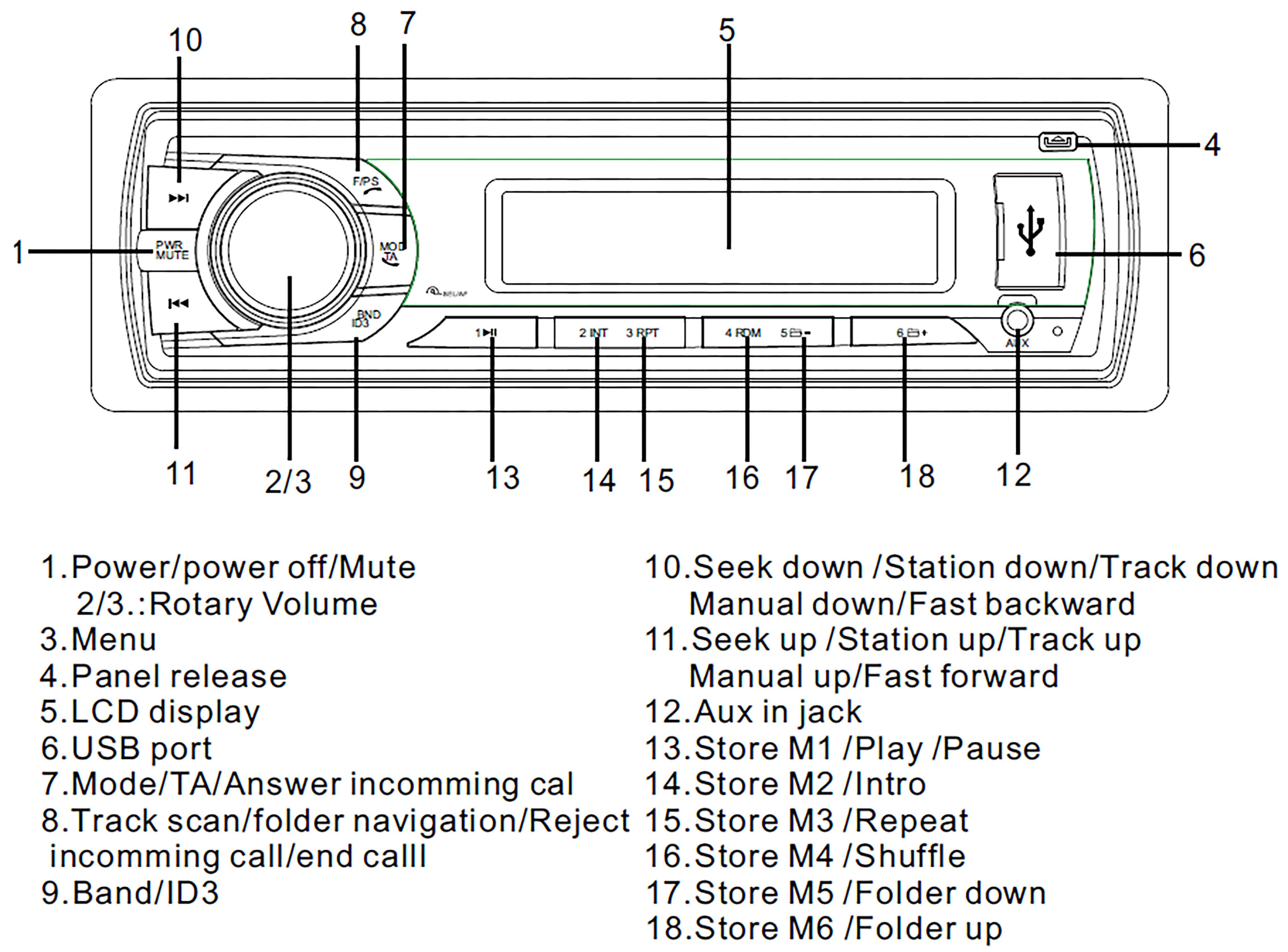 Renkforce RUDAB-1805 Car stereo DAB+ tuner, incl. DAB antenna, Bluetooth handsfree set-9