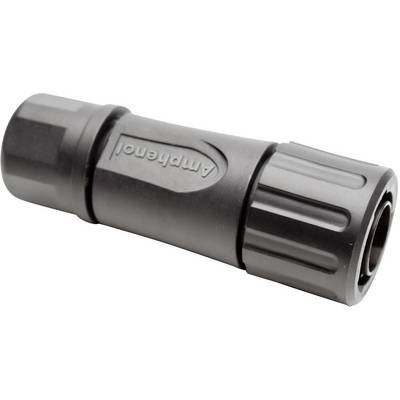 A black, cylindrical connector with the inscription 'Amphenol'. It is used for connecting cables in electronic applications.