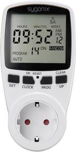 Sygonix 1625525 Timer/power strip digital  7 day mode  3680 W  Timer mode, ON/OFF function, RND mode