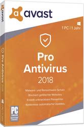 avast Pro Anti Virus 2018 DVD-Edition Full version, 1 licence Windows  Antivirus