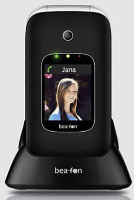 beafon SL590 Big button flip top mobile phone Charging station, Panic button Black, Silver-1