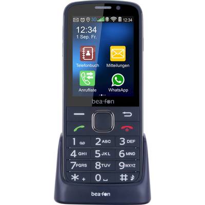 beafon SL820 Big button mobile phone Charging station, Panic button Black, Silver-2