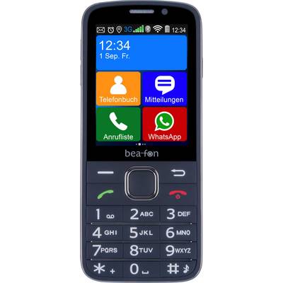 beafon SL820 Big button mobile phone Charging station, Panic button Black, Silver-5