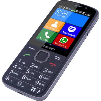 beafon SL820 Big button mobile phone Charging station, Panic button Black, Silver-7