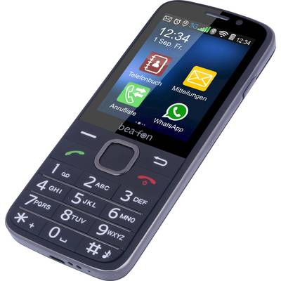 beafon SL820 Big button mobile phone Charging station, Panic button Black, Silver-8