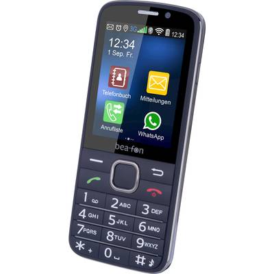 beafon SL820 Big button mobile phone Charging station, Panic button Black, Silver-9