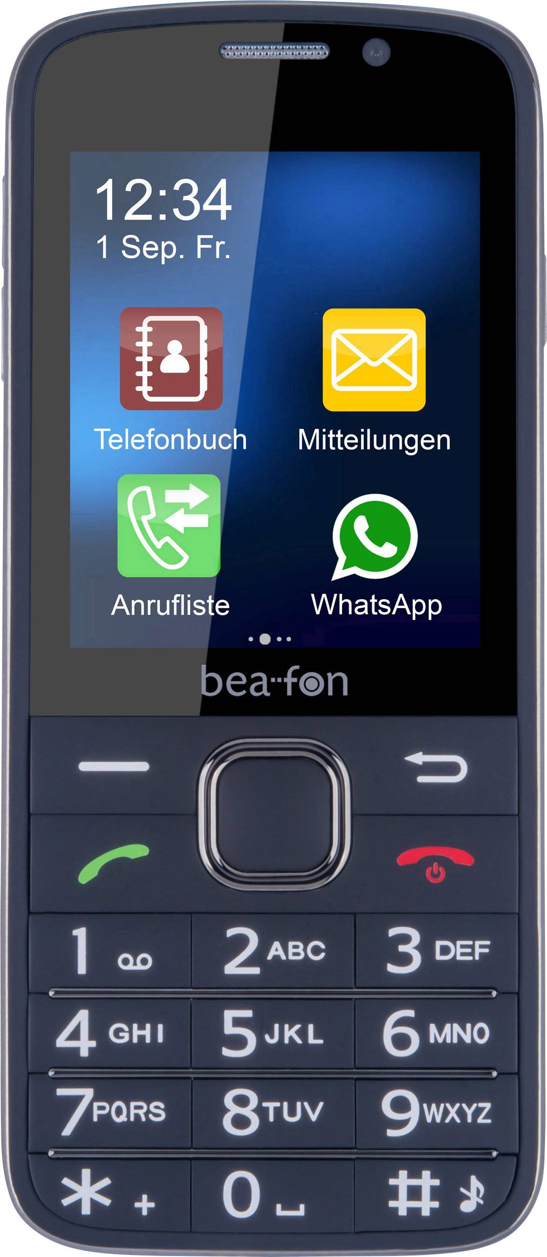 beafon SL820 Big button mobile phone Charging station, Panic button Black, Silver-17