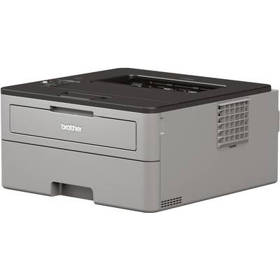 Grey laser printer with a black top surface, brand name visible at the front. Device suitable for office use.