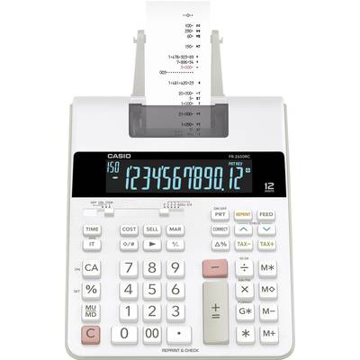 Casio FR 2650 RC Calculator with built-in printer White Display (digits): 12 mains-powered (W x H x D) 195 x 65 x 313 mm-1